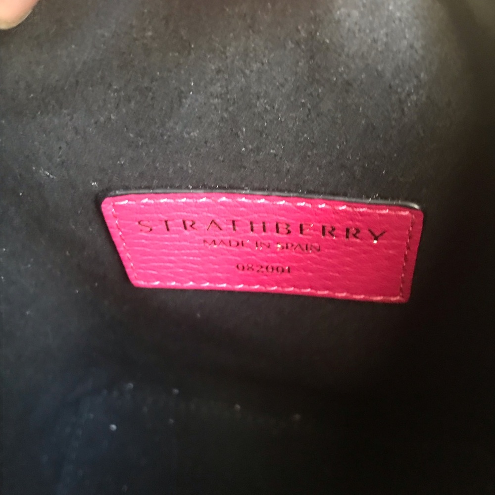 Strathberry Fuchsia and Black Crossbody Bag - Picture 3 of 8